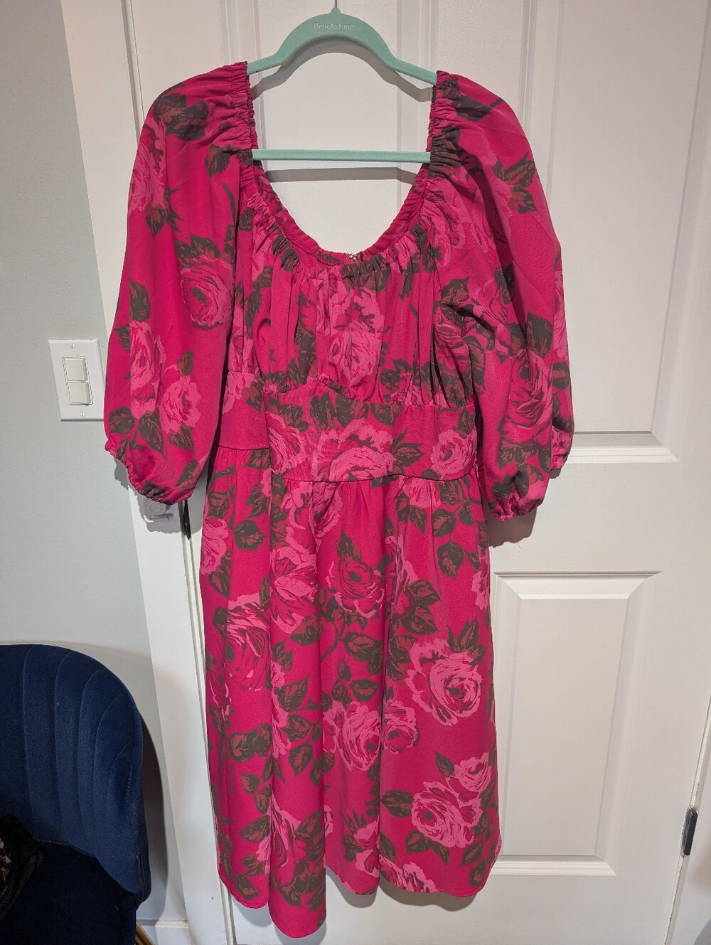 Vixen By Micheline Pitt 3x 4x Hot Pink Roses Vacation Dress